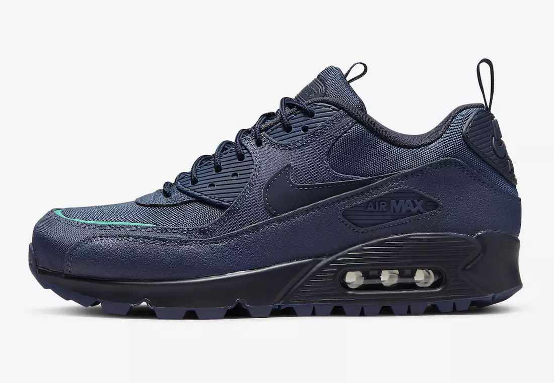 Nike Air Max 90 Surplus Midnight Navy Obsidian Hyper Jade DC9389-400 Թողարկման ամսաթիվ