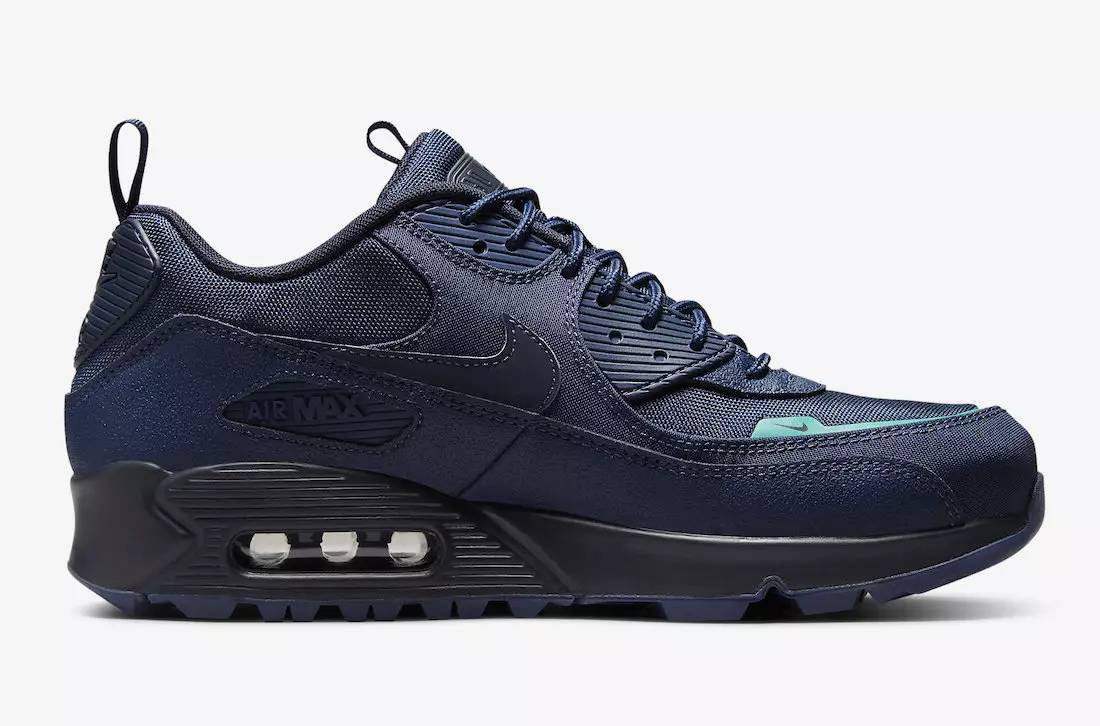 Nike Air Max 90 Surplus Midnight Navy Obsidian Hyper Jade DC9389-400 Útgáfudagur