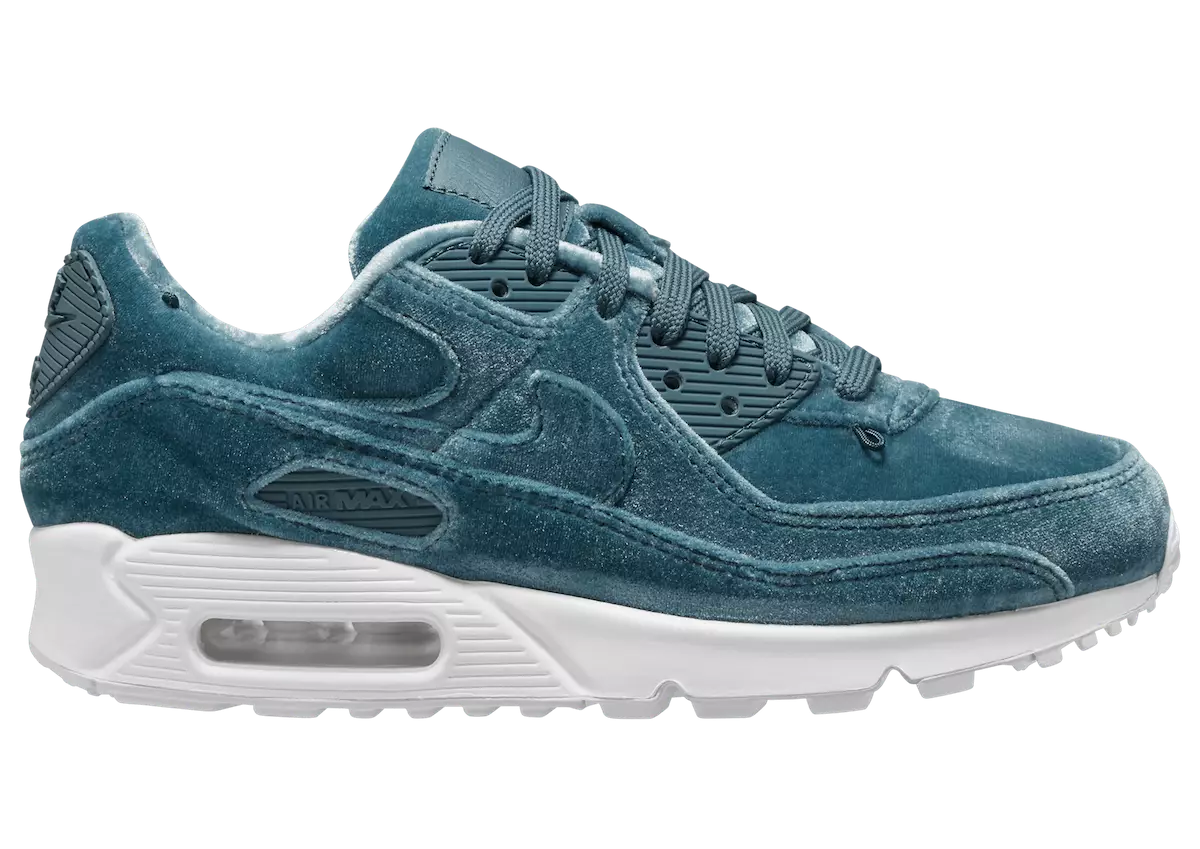 Nike Air Max 90 אַש גרין מעטאַלליק זילבער DO2194-001 מעלדונג טאָג