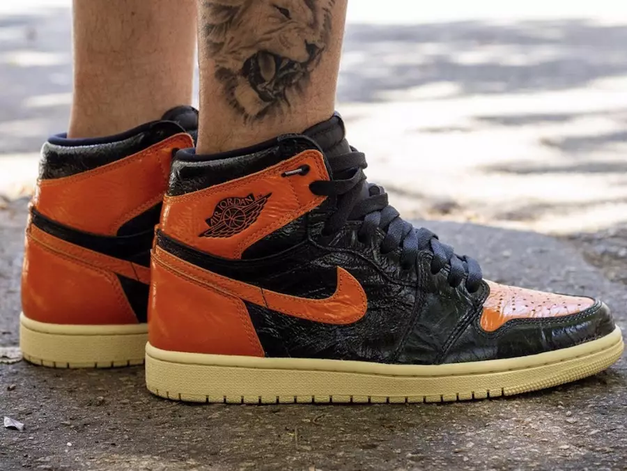 Air Jordan 1 Shattered Backboard 3.0 555088-028 2019 Data de lançamento no pé