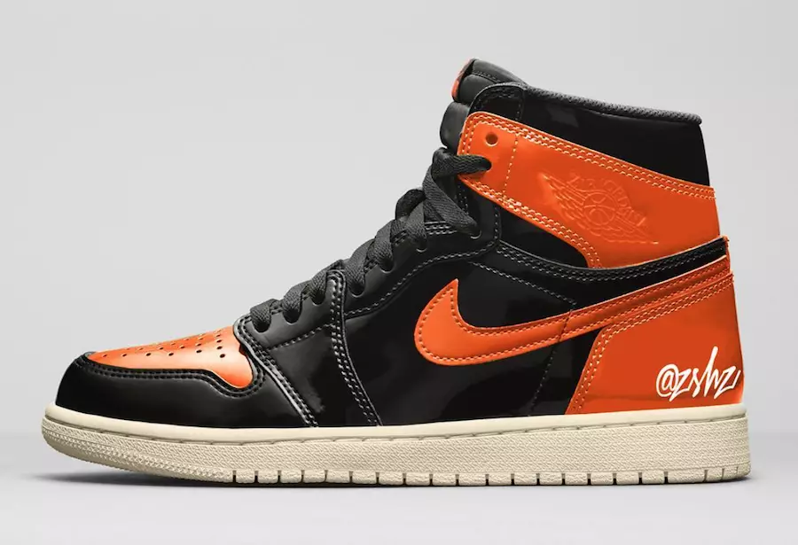 Air Jordan 1 Shattered Backboard 3.0 Patent Leather შავი ფერმკრთალი Vanilla Starfish 555088-028 გამოშვების თარიღი