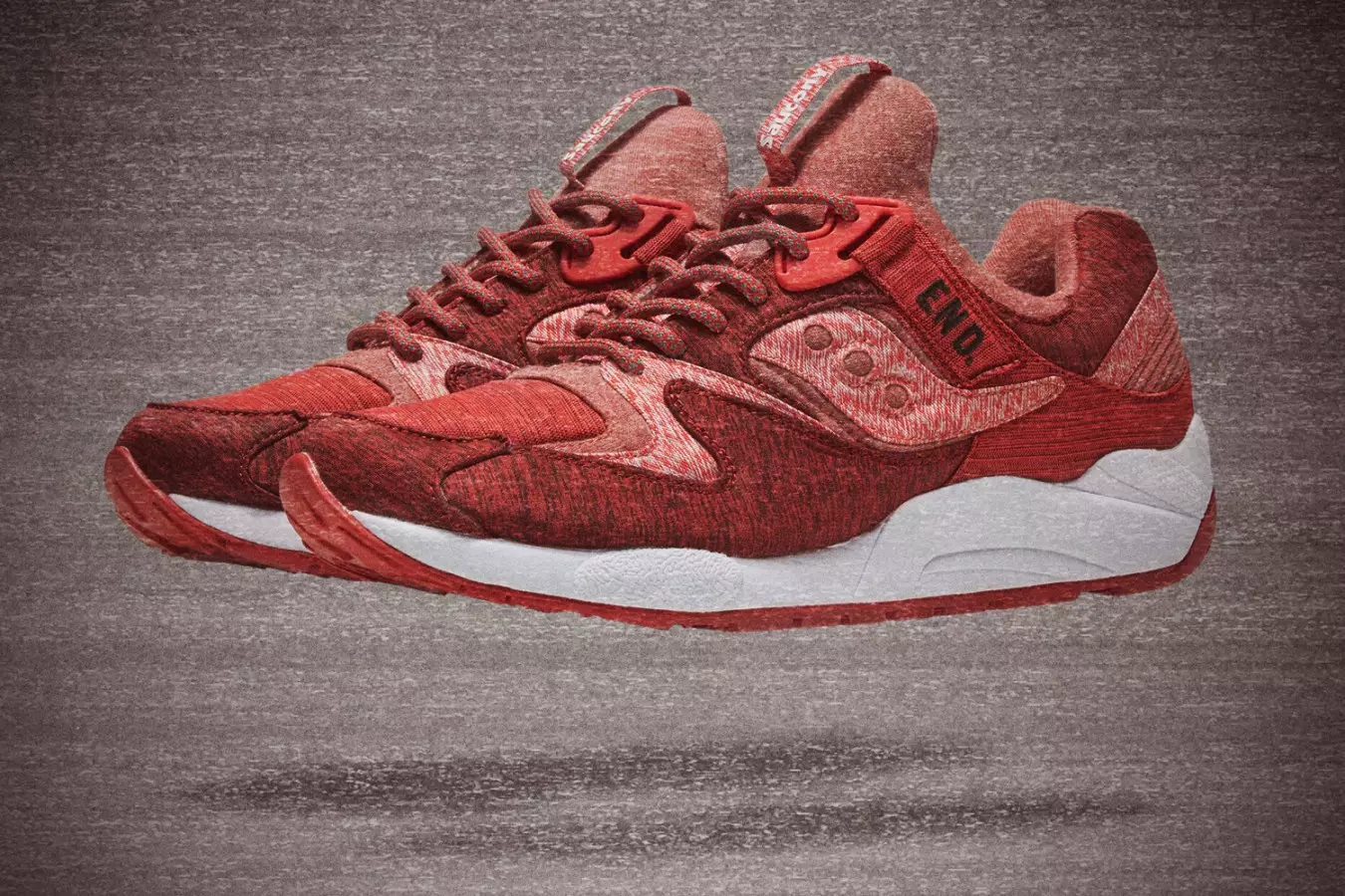 SON Saucony Grid 9000 Kırmızı Gürültü