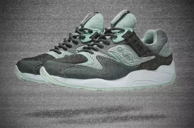 END Saucony Grid 9000 화이트 노이즈