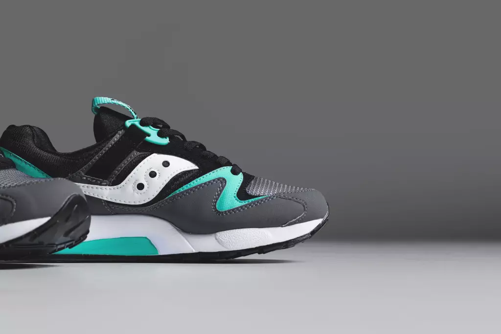 Saucony Grid 9000 Grey Black Mint