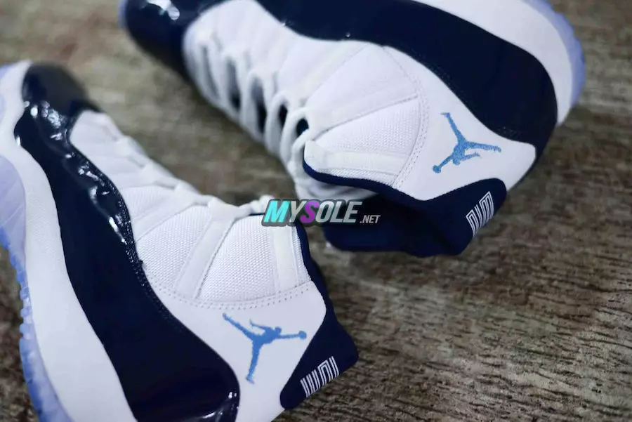 Air Jordan 11 Midnight Marine Blanc Université Bleu 378037-123