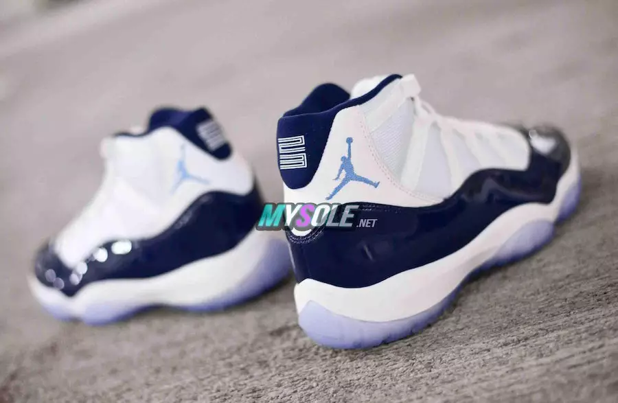 Air Jordan 11 Midnight Marine Blanc Université Bleu 378037-123