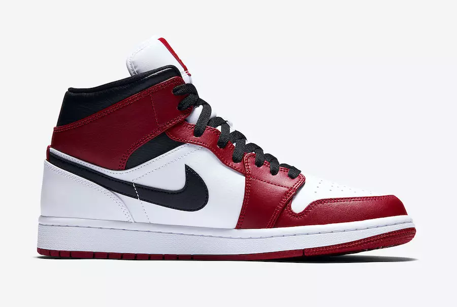 Date de sortie de la Air Jordan 1 Mid Chicago White Heel 554724-173