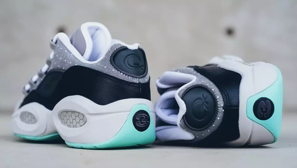 Reebok Question Low R13 Carbon Aqua