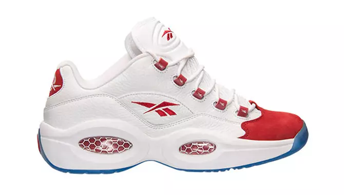 Reebok Question დაბალი OG Nubuck თეთრი წითელი