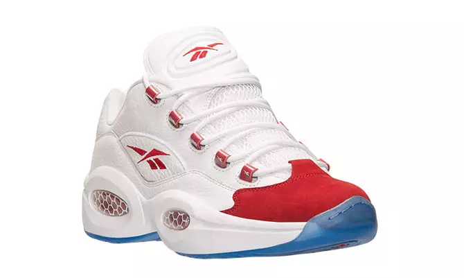 Reebok Question დაბალი OG Nubuck თეთრი წითელი