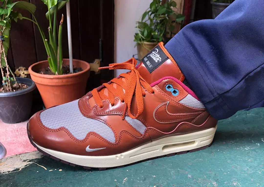 Patta Nike Air Max 1 מאַראַנץ בלאַזע מעלדונג טאָג