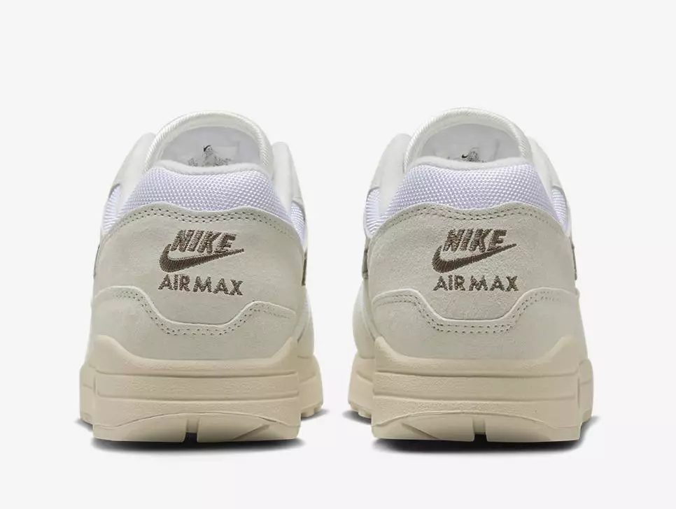 Nike Air Max 1 זעגל יראָנסטאָון ווייסע ראַטאַן DZ4494-100 מעלדונג טאָג