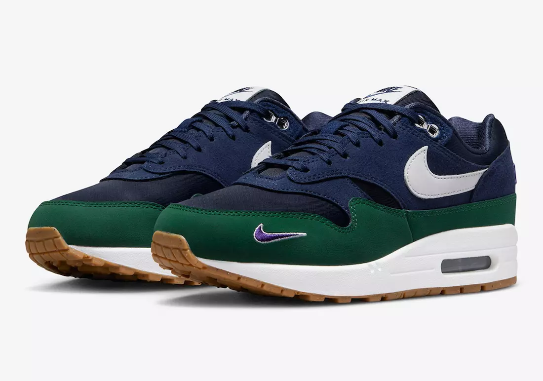 Nike Air Max 1 QS Obsidian White Midnight Navy Gorge Green DV3887-400 Release Date