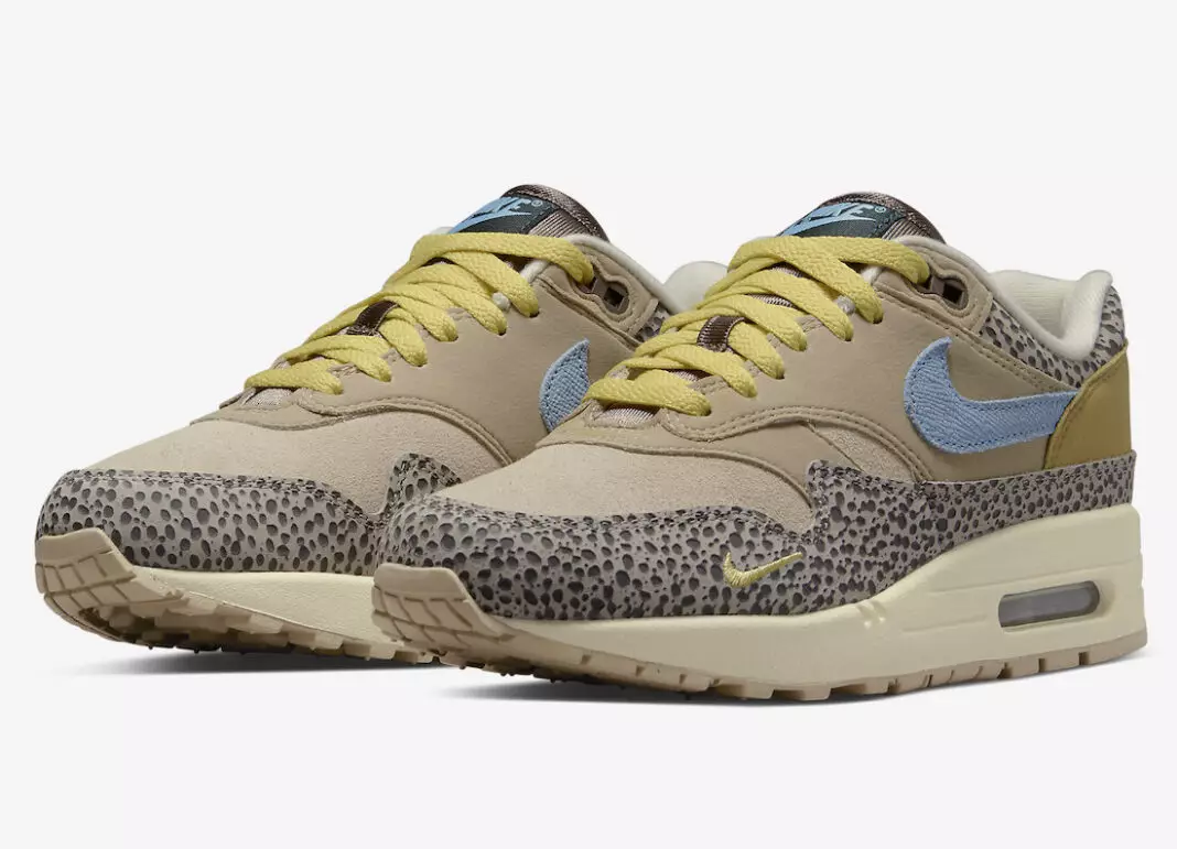 Nike Air Max 1 Safari Brostensslidt blå kalksten DV3027-001 Udgivelsesdato