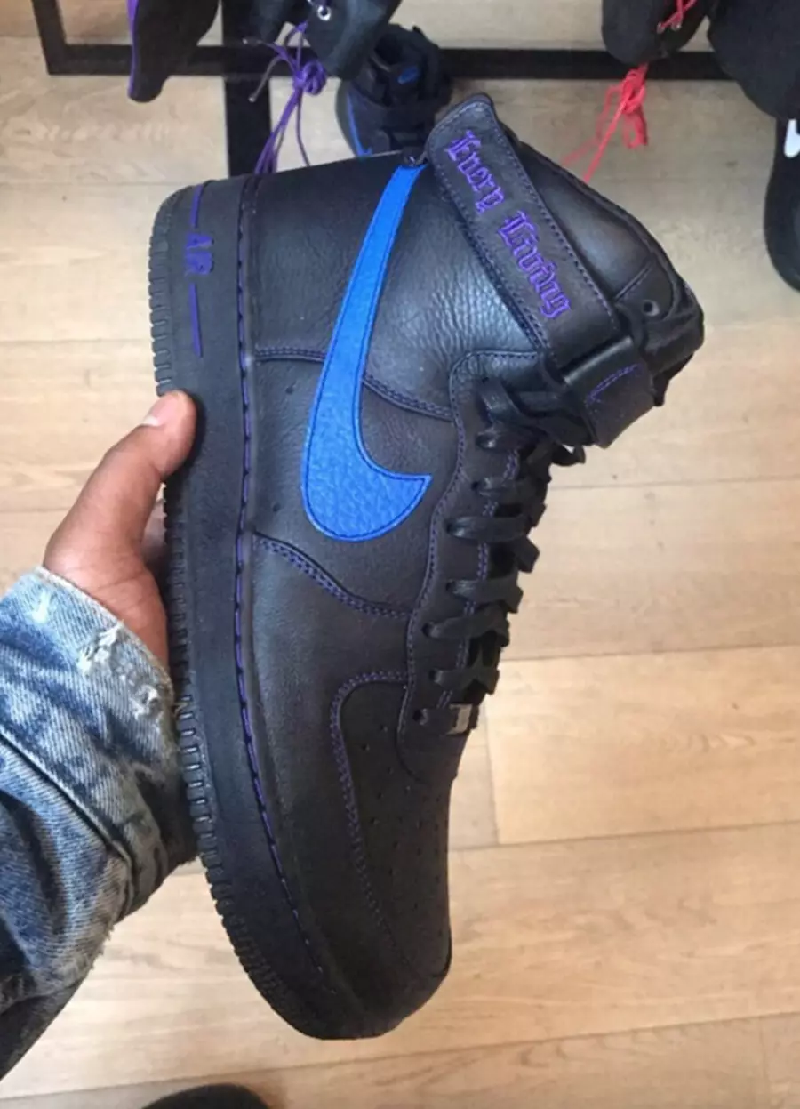 VLONE x Nike Air Force 1 Tinggi Hitam Biru