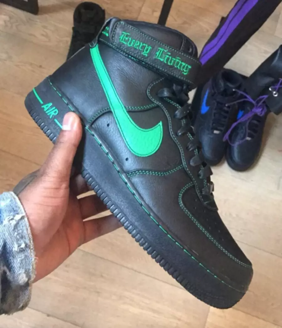 VLONE x Nike Air Force 1 Yüksək Qara Yaşıl