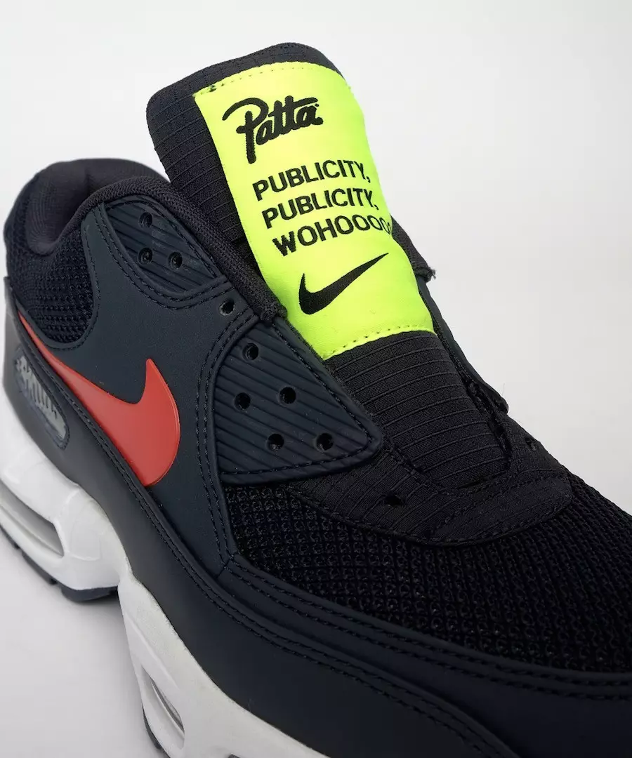 Patta Nike Air Max 90 95 Dark Obsidian Habanero Red White CJ4741-400 Дата выпуску