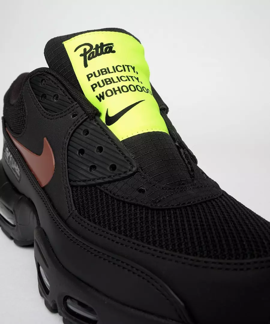 Patta Nike Air Max 90 95 Negras Mars Stone Negras CJ4741-001 Fecha de lanzamiento