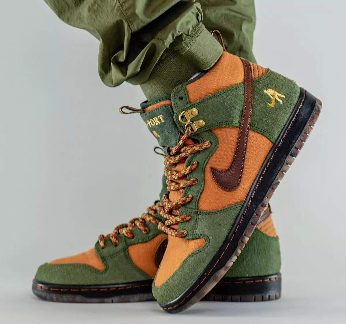 Pass~Port x Nike SB Dunk High Workboot DO6119-300 Release Date On-Feet