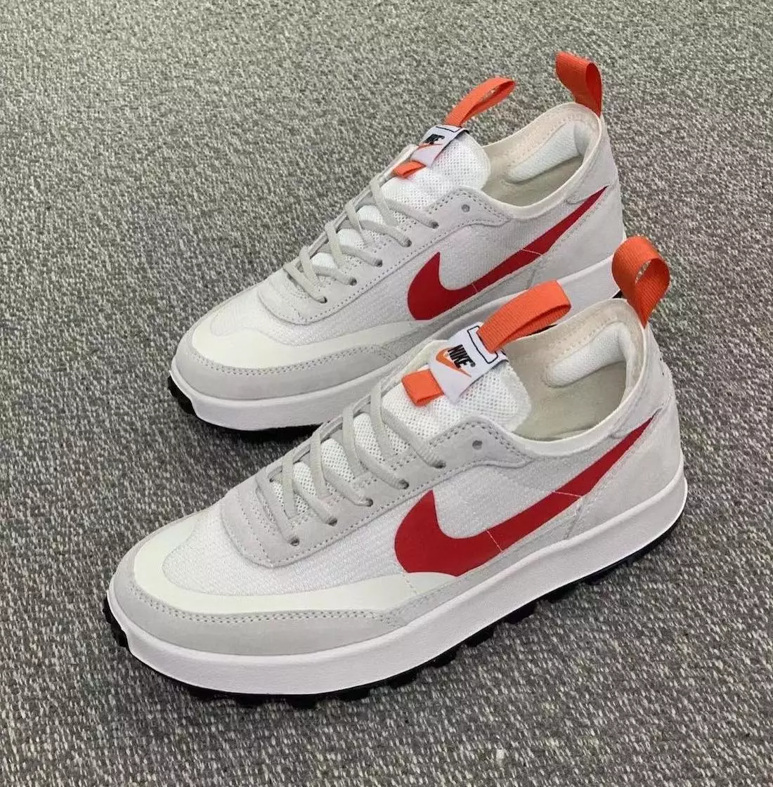 Tom Sachs NikeCraft жалпы мақсаттағы аяқ киімі ақ қызыл түсті