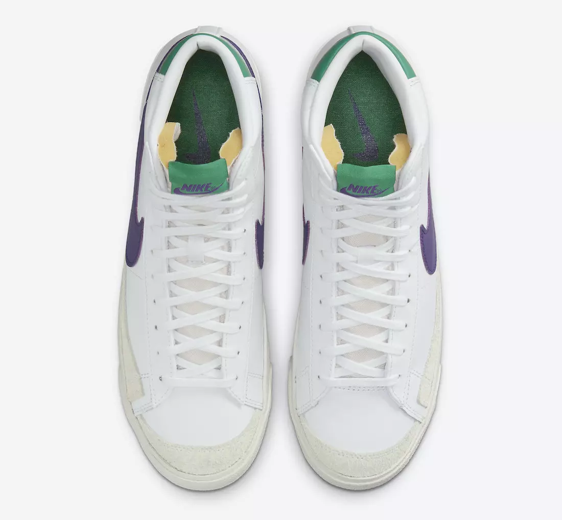 Nike Blazer Mid 77 Bianco Viola Verde DO1157-100 Data di rilascio