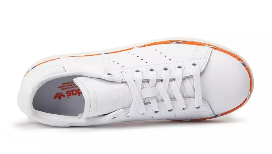 Adidas Stan Smith Uusi lihavoitu valkoinen oranssi