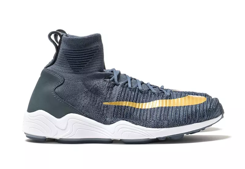 Nike Zoom Mercurial Flyknit Blue Fox Metallic Gold