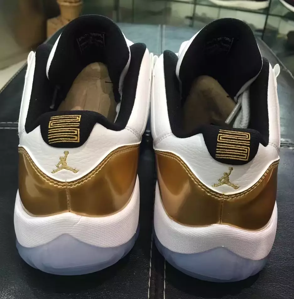 Air Jordan 11 aşağı ağ metal qızıl sikkə