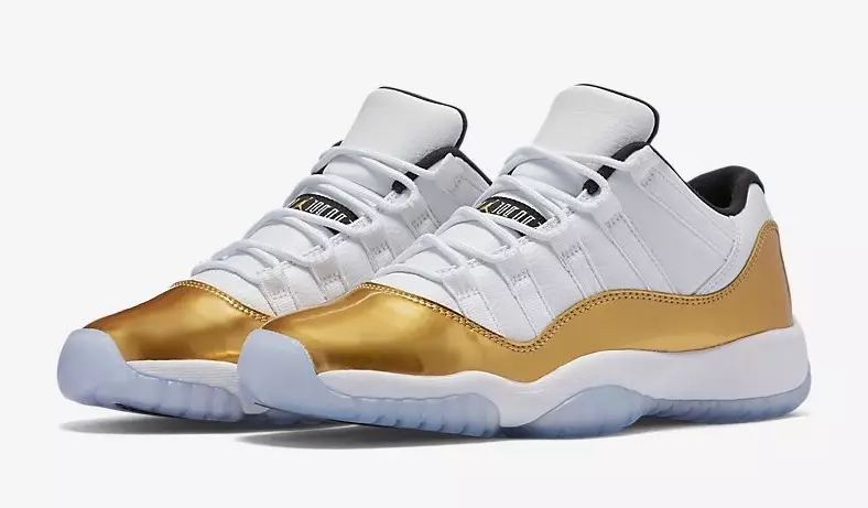 Emas Putih Air Jordan 11 GS Rendah