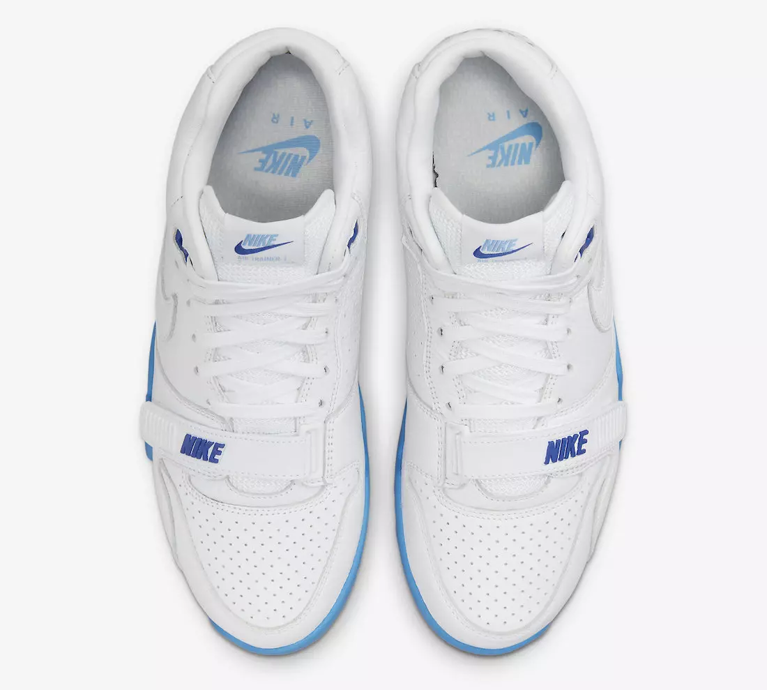 Nike Air Trainer 1 Оё ман туро намешиносам Уайт Донишгоҳи Blue Old Royal DR9997-100 Санаи нашр