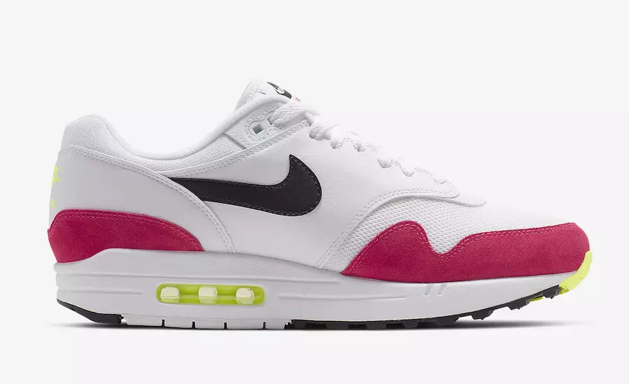 Nike Air Max 1 White Black Volt Rush Pink AH8145-111 تاريخ الإصدار