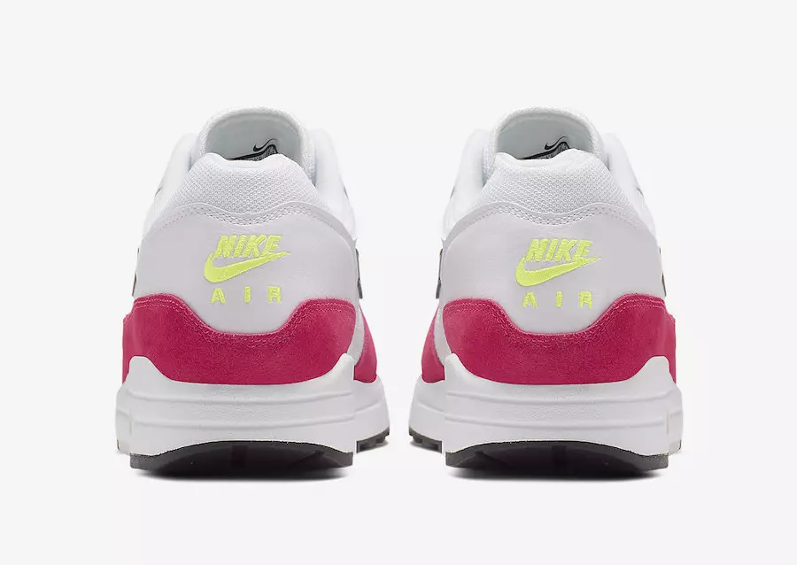 Nike Air Max 1 White Black Volt Rush Pink AH8145-111 Tarikh Tayangan