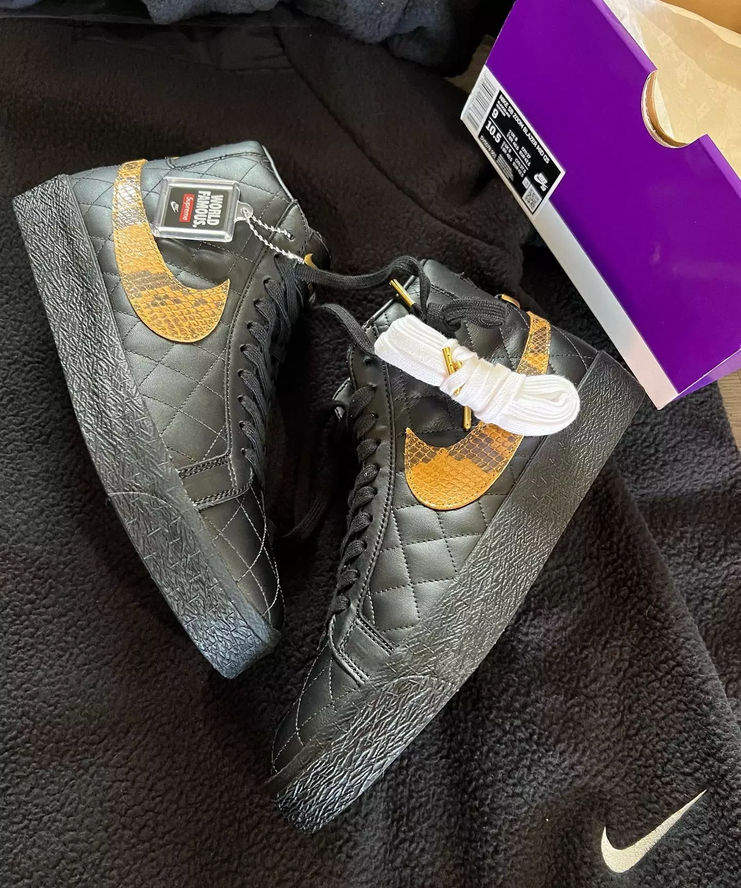 Таърихи баромади Supreme Nike SB Blazer Mid Black DV5078-001