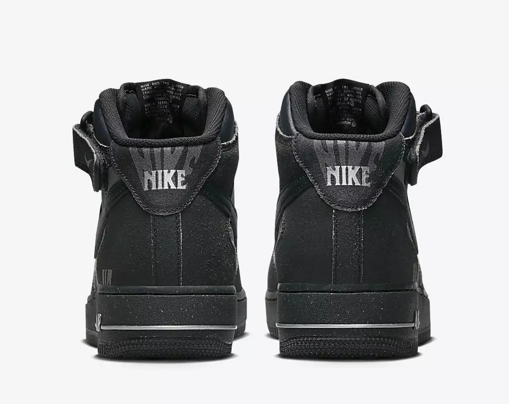 Nike Air Force 1 Mid Off Noir Siyah Açık Duman Gri DQ7666-001 Çıkış Tarihi