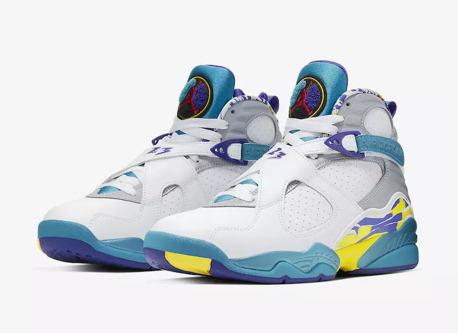 Air Jordan 8 White Aqua CI1236-100 2019 Udgivelsesdato Pris