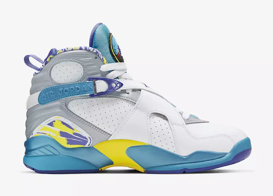 Air Jordan 8 White Aqua CI1236-100 2019 מעלדונג טאָג פּרייַז