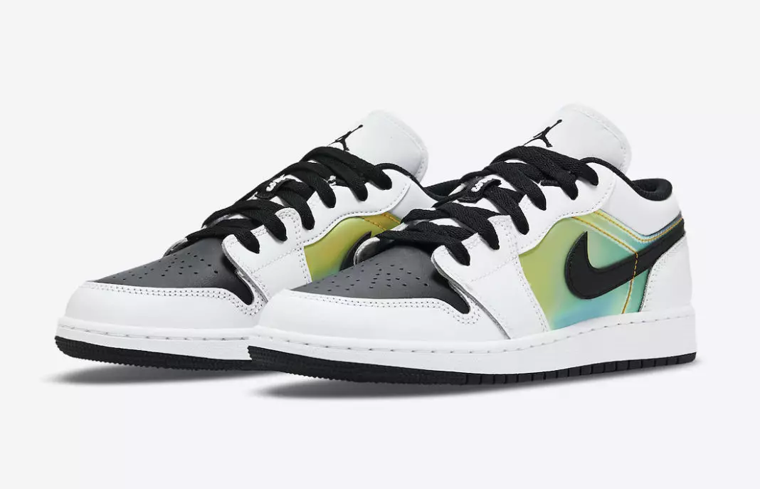 تاریخ عرضه Air Jordan 1 Low GS White Black Metallic Gold CV9844-109