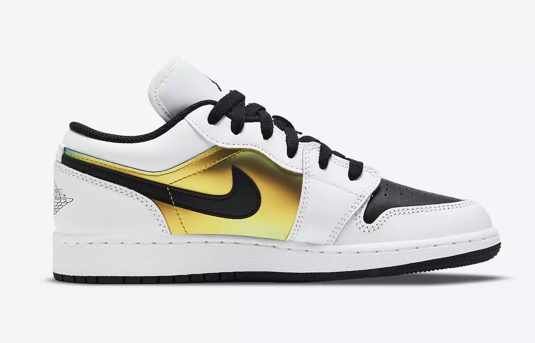 Air Jordan 1 Low GS White Black Metallic Gold CV9844-109 Väljalaskekuupäev