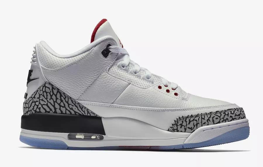 Air Jordan 3 чөлөөт шидэлтийн шугам 923096-101 Гарсан огноо