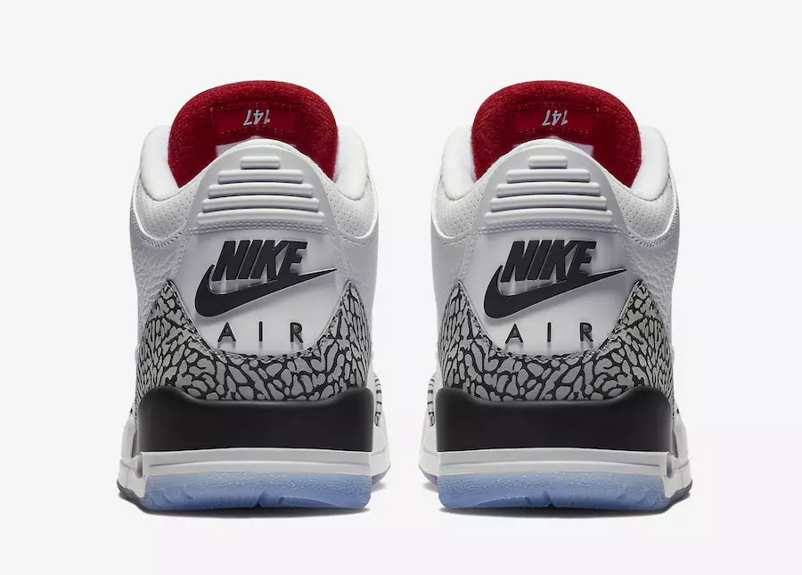 Air Jordan 3 Garis Lempar Bebas 923096-101 Tanggal Rilis