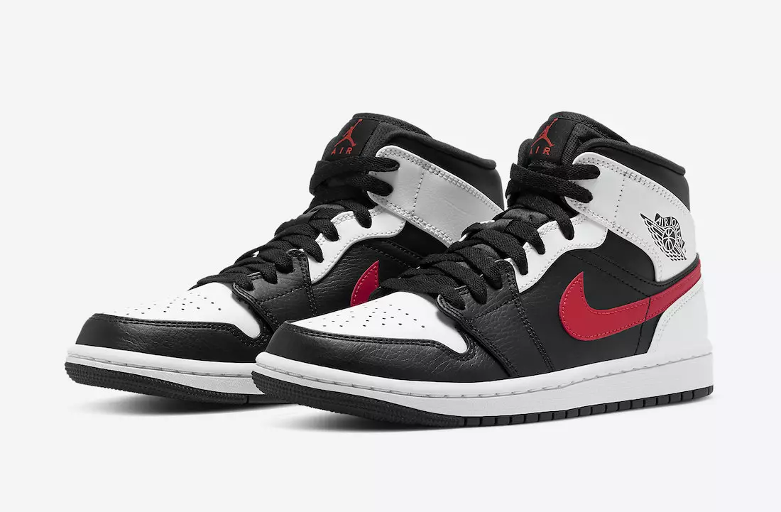 Air Jordan 1 Mid Black Chile Red White 554724-075 ဖြန့်ချိသည့်ရက်စွဲ