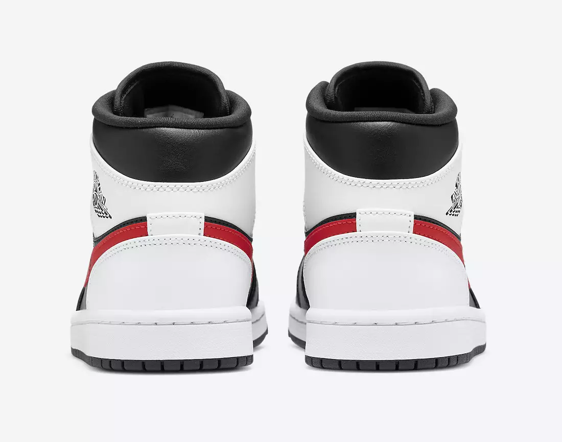 Air Jordan 1 Mid Black Chile Red White 554724-075 Útgáfudagur