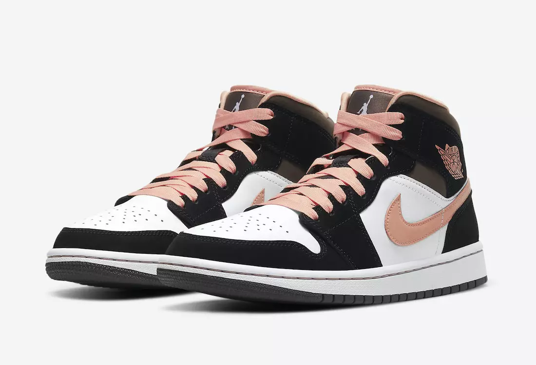 Air Jordan 1 Mid ini Mencampurkan Peach dan Mocha