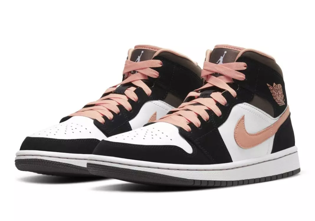 Air Jordan 1 Mid White Black Pink Megjelenési dátum