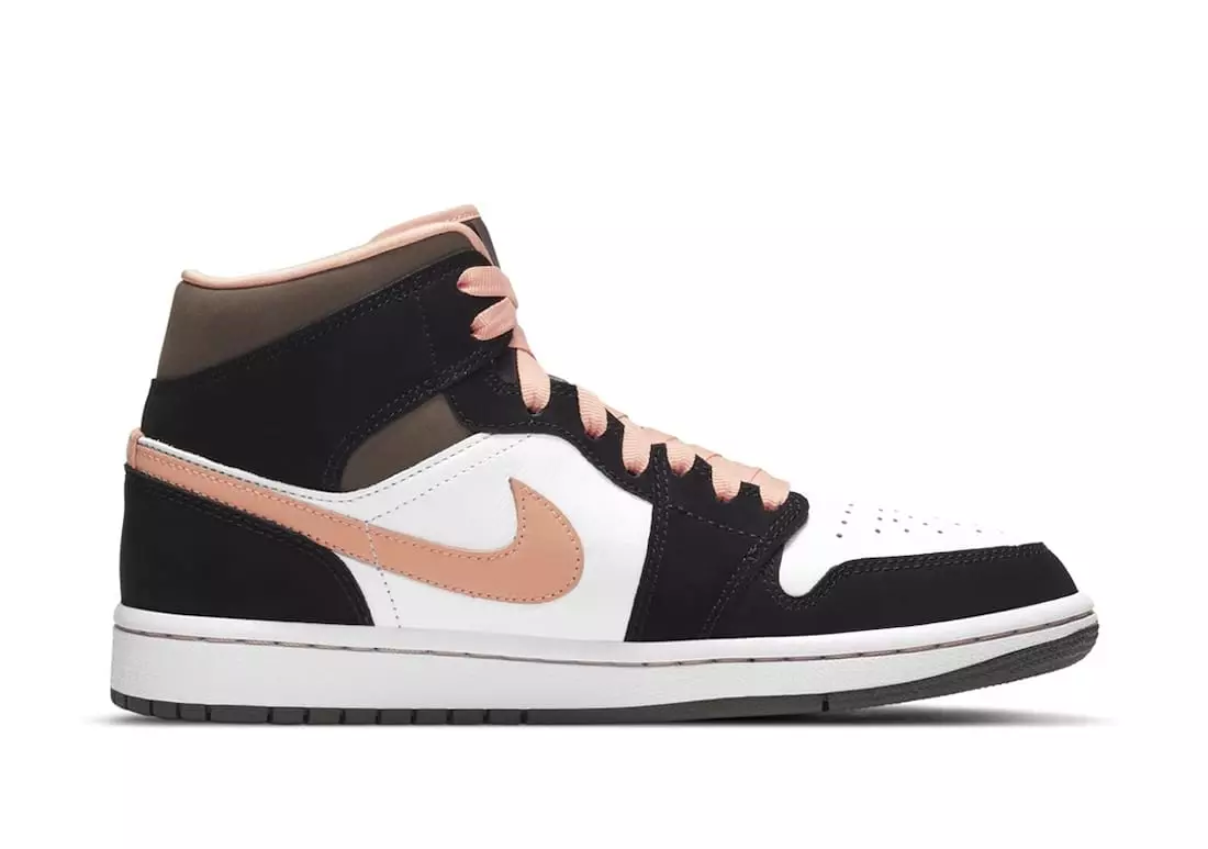 Air Jordan 1 Mid White Black Pink Tarehe ya Kutolewa