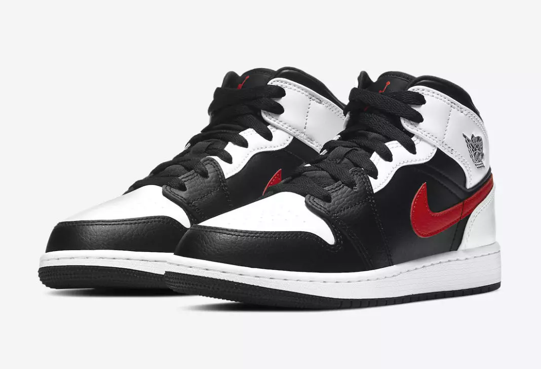 Air Jordan 1 Mid GS Black White Red 554725-075 Թողարկման ամսաթիվ