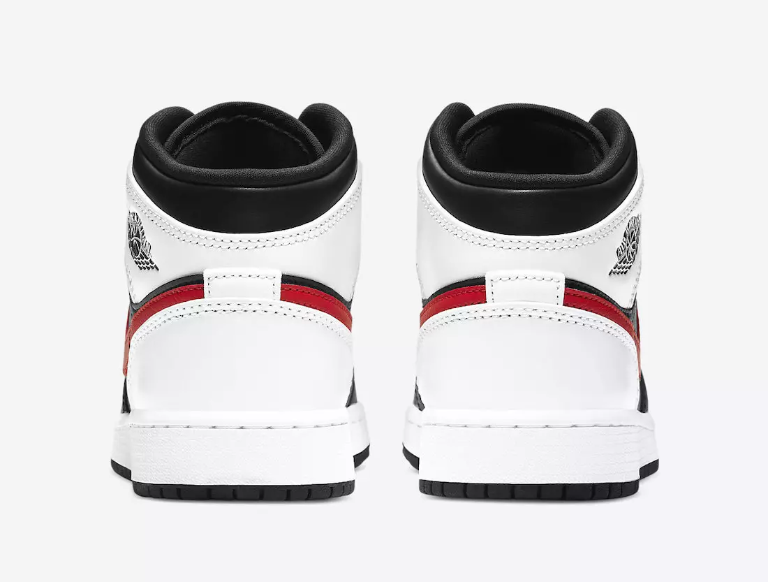 Air Jordan 1 Mid GS Black White Red 554725-075 Tarikh Tayangan