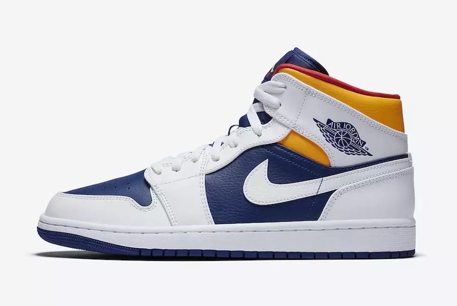 Air Jordan 1 Mid Royal Blue Laser Orange 554724-131 Թողարկման ամսաթիվ