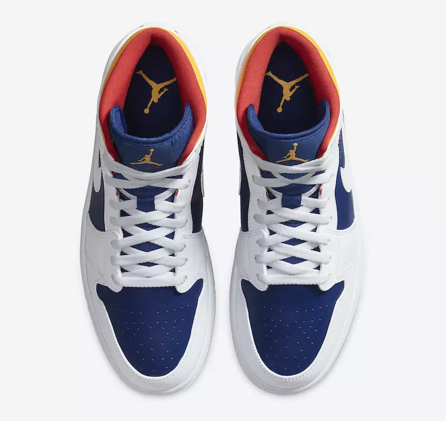 Air Jordan 1 Mid Royal Blue Laser Orange 554724-131 Utgivelsesdato