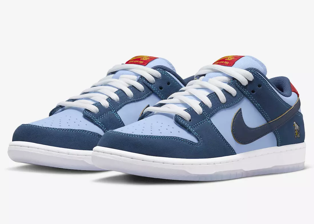 פארוואס אַזוי טרויעריק Nike SB Dunk Low DX5549-400 מעלדונג טאָג